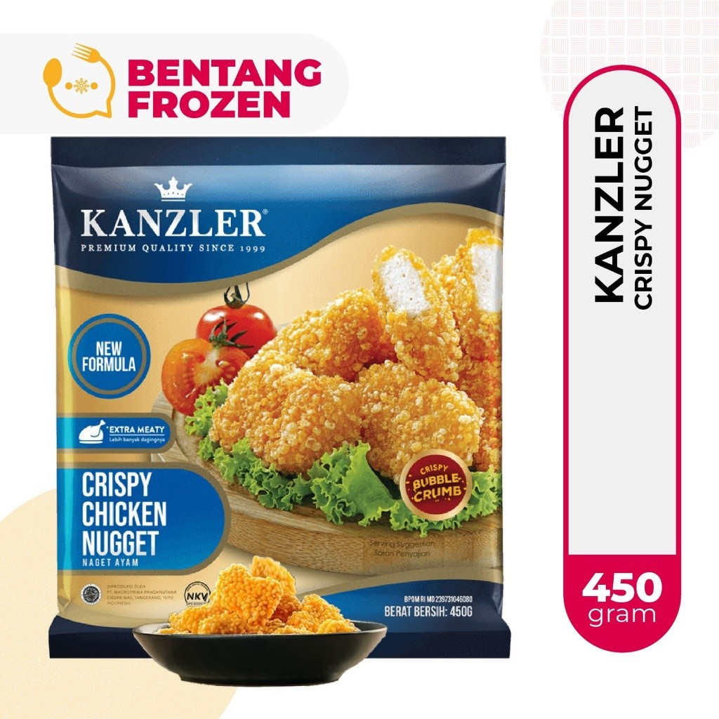 Kanzler Crispy Chicken Nugget 450gr / Nugget Crispy Kanzler