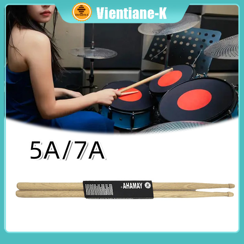 2Pcs 5A 7A Stick Drum / Stik Drum Kayu / Stik Drum Oval Shaped