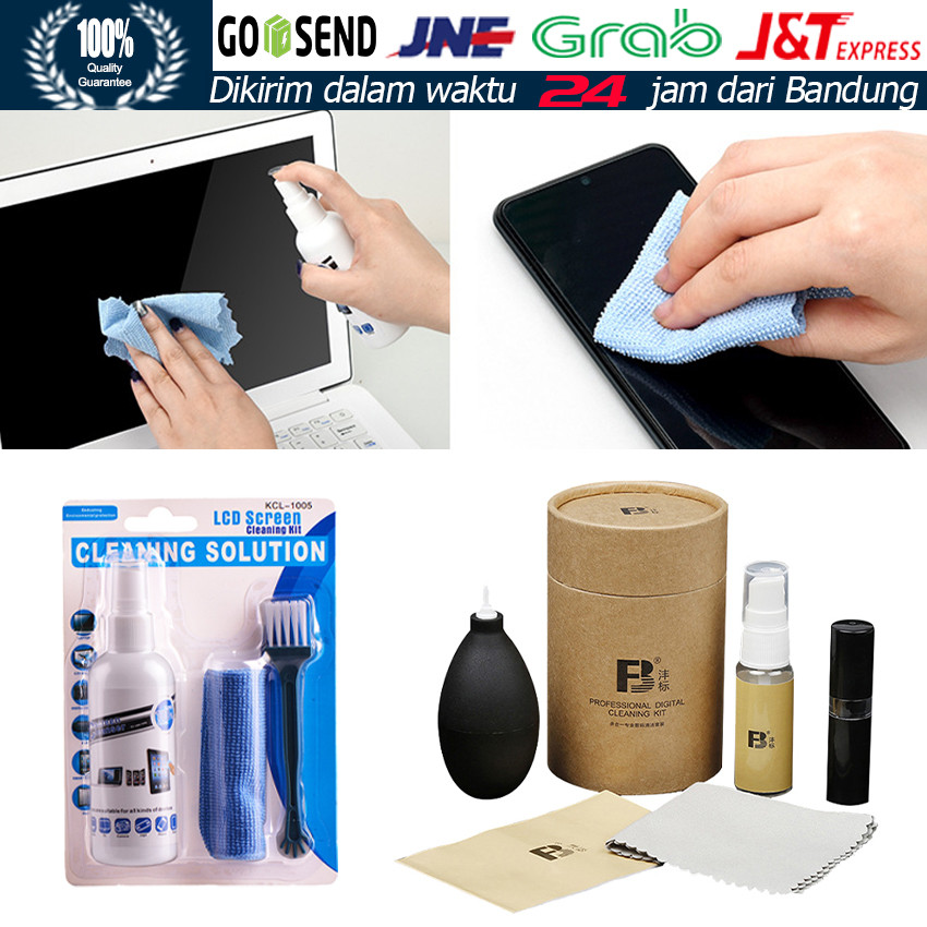 Set Pembersih Kamera dan Lensa LCD 5 in 1 Lengkap / Microfiber, Blower, Brush, Cairan Pembersih / Al