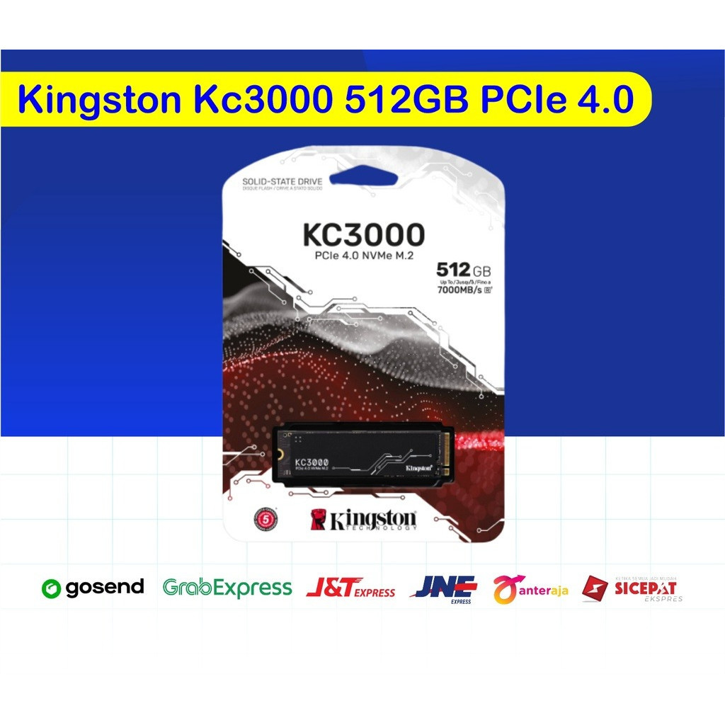 SSD 512GB KINGSTON KC3000 7000Mb/s PCIE 4.0 NVMe M.2 SKC3000S/512G