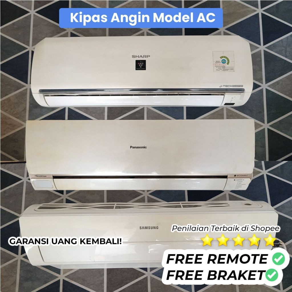 Kipas Angin Model AC Remote / Kipas Angin AC Manual 1pk, 1.5pk, 2pk / Kipas Angin Model AC LED