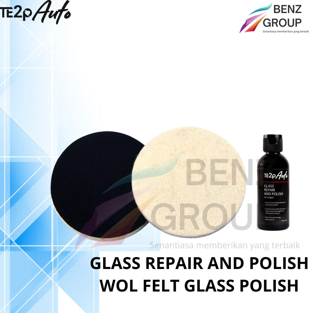 PAKET PERAWATAN KACA BARET JAMUR MOBIL - WOOL FELT DAN OBAT POLES TE2P