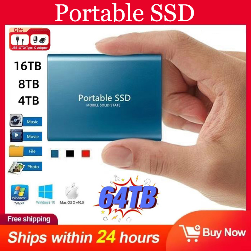2025 New Portable SSD High-speed External Solid State Drive 1TB External Hard Drive 2TB External har