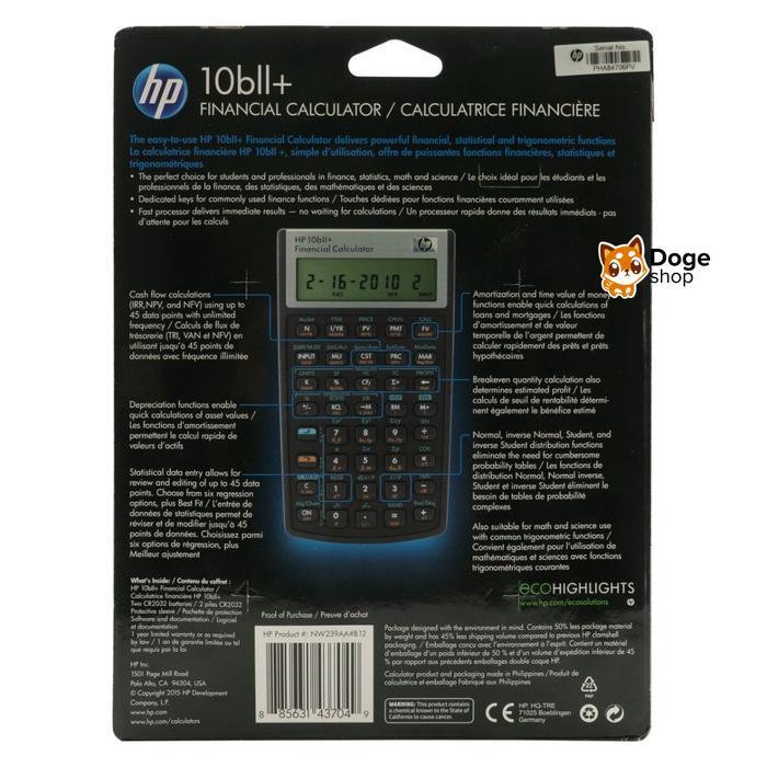 HP 10bii+ Financial Calculator 10b 10bII 10 b II + plus Finansial Statistik NW239AA Hewlett Packard