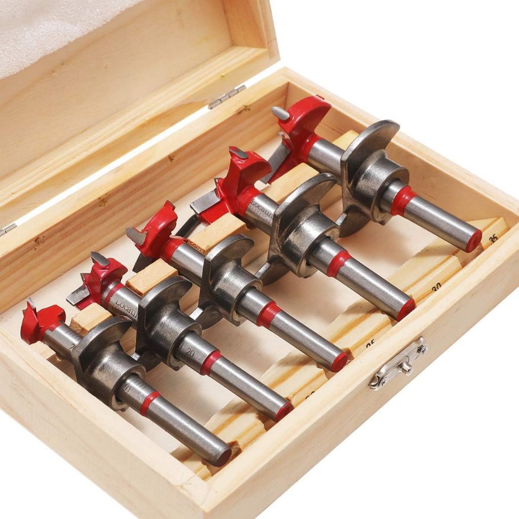 WITH STOPPER mata bor engsel sendok set 5pcs / forstner drill bit set premium with guide stopper / m