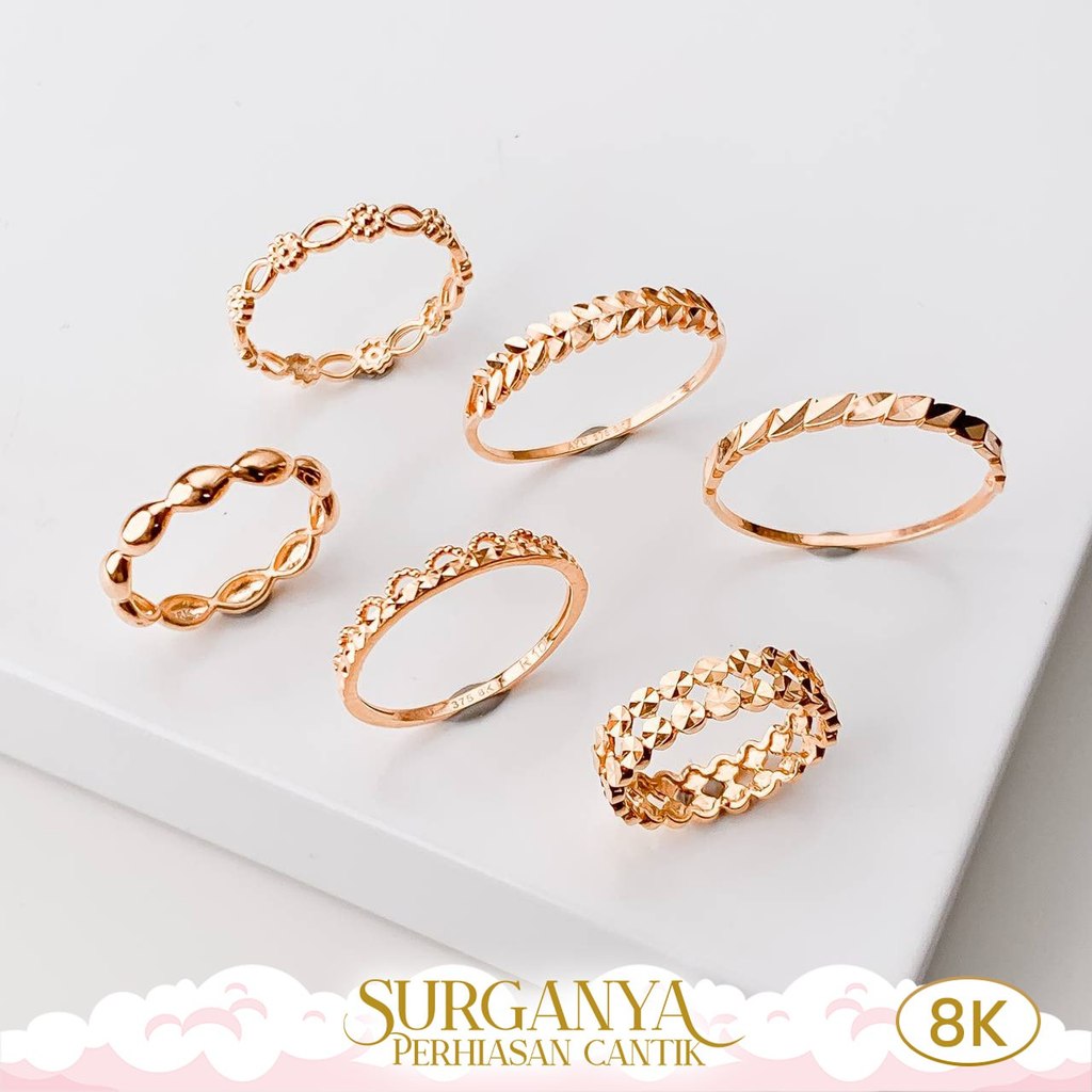 Macan Gold Cincin Emas Kadar 8K Cincin Variasi Model Polos