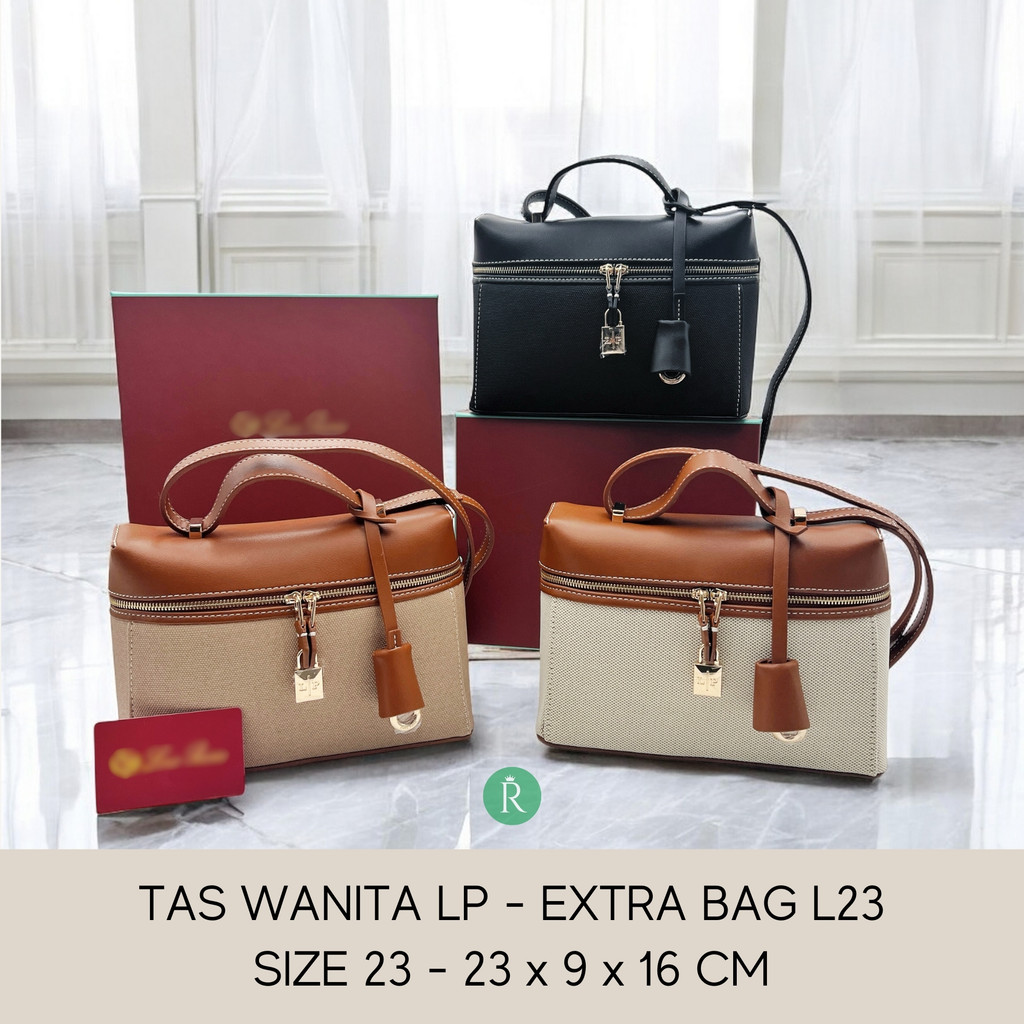 Tas Multifungsi Tenteng Slempang Wanita Premium Fashion Korea Extra Bag Leather L23 Klasik Elegan LP