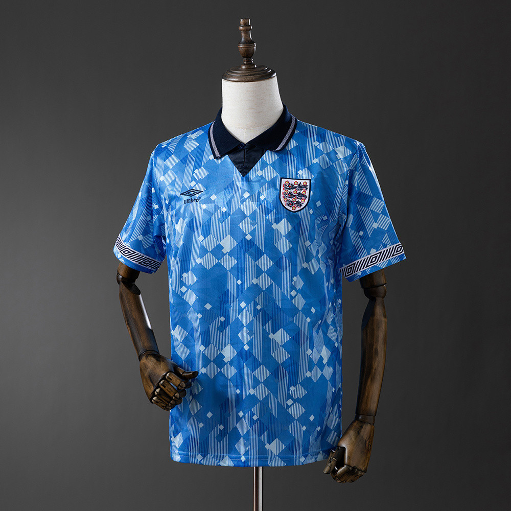 Jersey England 1990 Second Away Retro T shirt pria