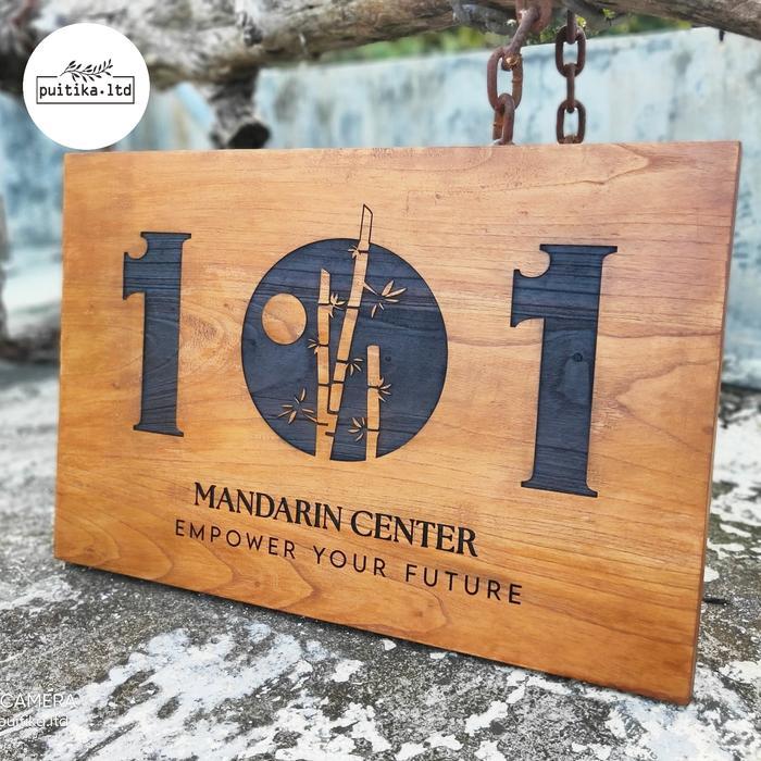 papan nama kayu - wooden sign - plang toko - plang kayu custom