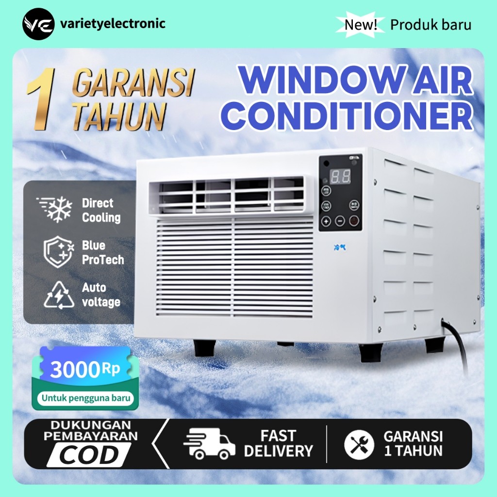 [Ready]AC Portable  AC mini portabel pemanasyang dipasang di dinding di kamar tidur AC 12 PK REIWA 1