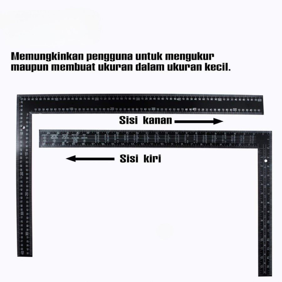 Murah Penggaris Siku L Besi 40x60 Penggaris Tukang Full Besi Siku Meter 40 x 60 cm