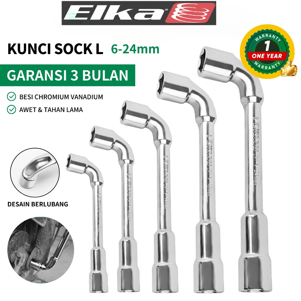 Feibao Kunci Sock L 6-24mm CR-V | Kunci L Sok Baja Premium Tahan Lama