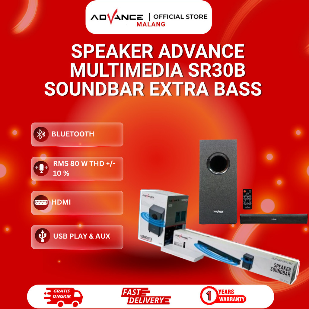 Speaker Advance Multimedia SR30B Soundbar Extra Bass