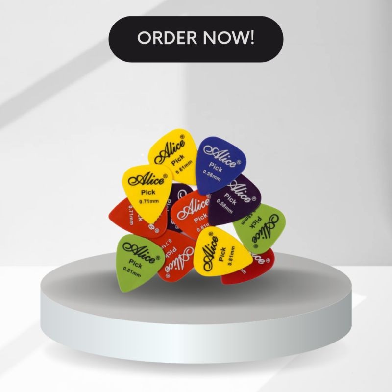 Pick Alice Original Pik Gitar Ukuran 0.46 0.71 0.81 0.96 1.2 1.5 mm