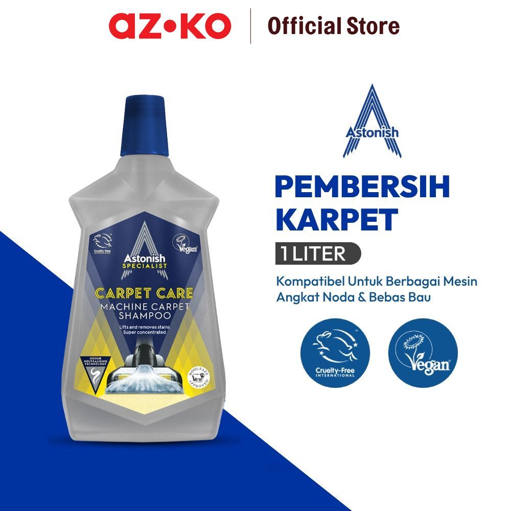AZKO Astonish Pembersih Noda Karpet Vac Maxx Machine 1 ltr Liquid Cleaner Penghilang Noda Pembersih 