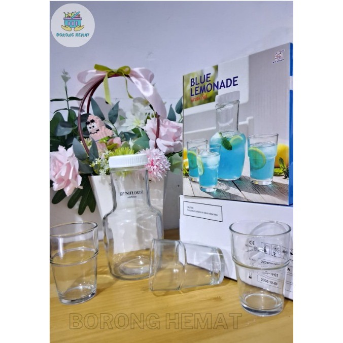BH PAKET SET TEKO GUCI KACA SET 3 GELAS KACA CERET KACA SET 3 GELAS KECIL KACA SET HADIAH SET GELAS 