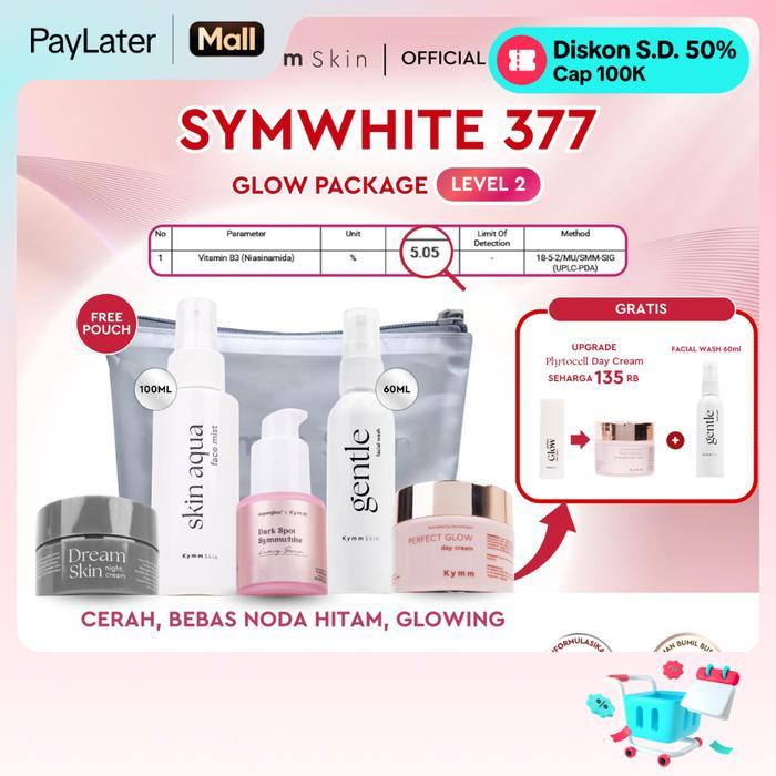 [7pcs] [Upgrade Day Cream Phytocell + Free Gentle FW 60ml + Pouch] KYMM SKIN Glow Package LEVEL 2 wi