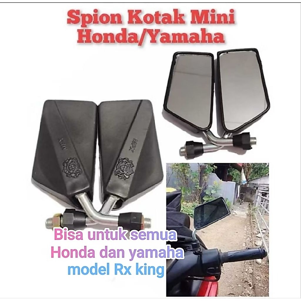 Spion Motor / Kaca Spion Mini Kecil kotak Universal