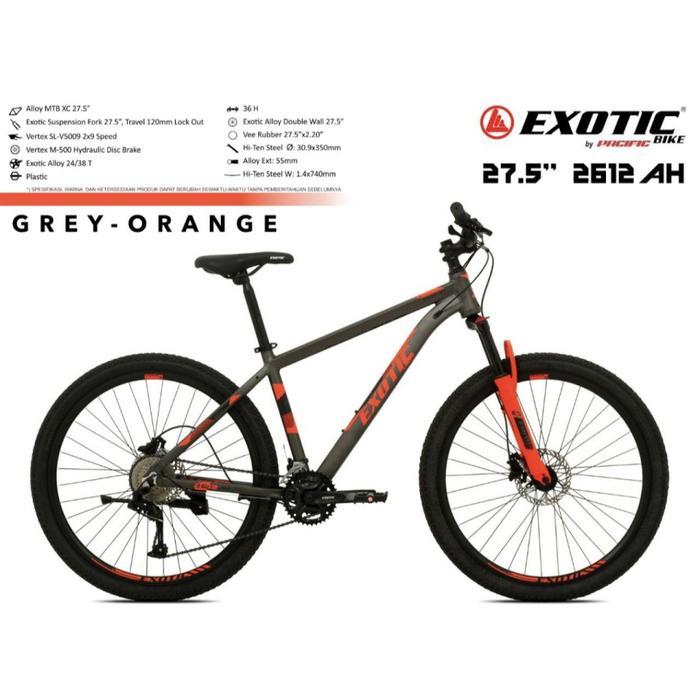 MTB 27.5 Exotic Alloy 2618 AH Rem Oli Hidrolik 9Speed - REM OLI GREY