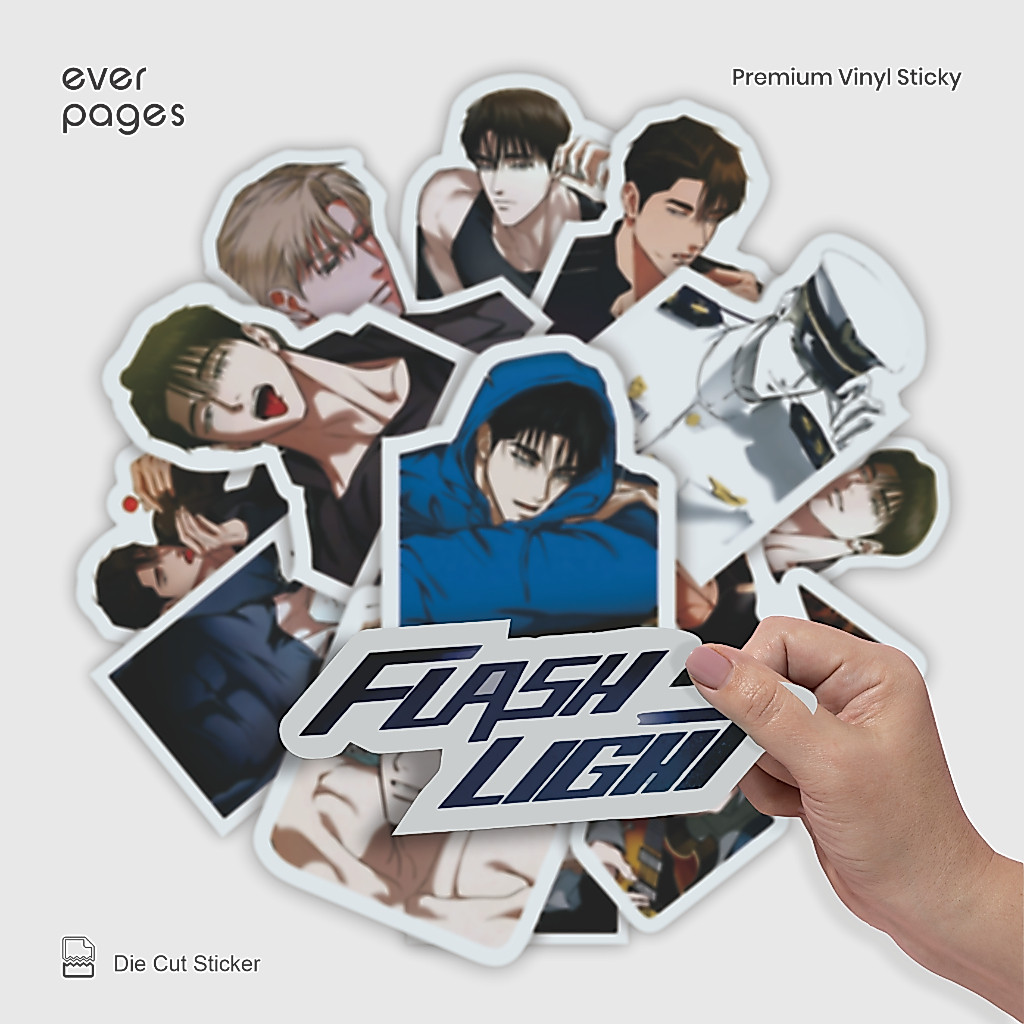(25 pcs) Sticker Manhwa Flashlight Waterproof - HP, Tumblr, Laptop, Buku