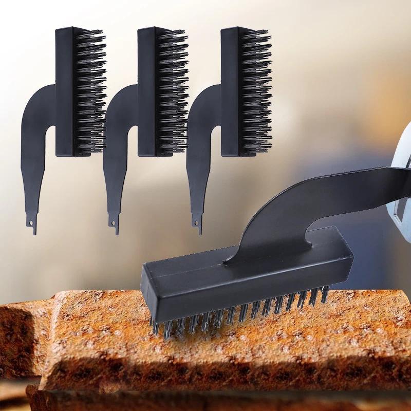 3PCS Reciprocating Saw Wire Brush Reciprocating Saw Attachment for Removing Dirt