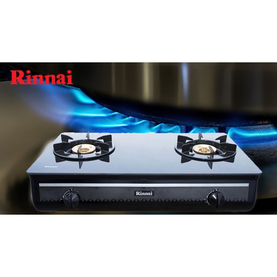 Kompor Rinnai Rinai RI-712GA B RI 712 GA 712GA 712GAB Tempered Glass Api Besar