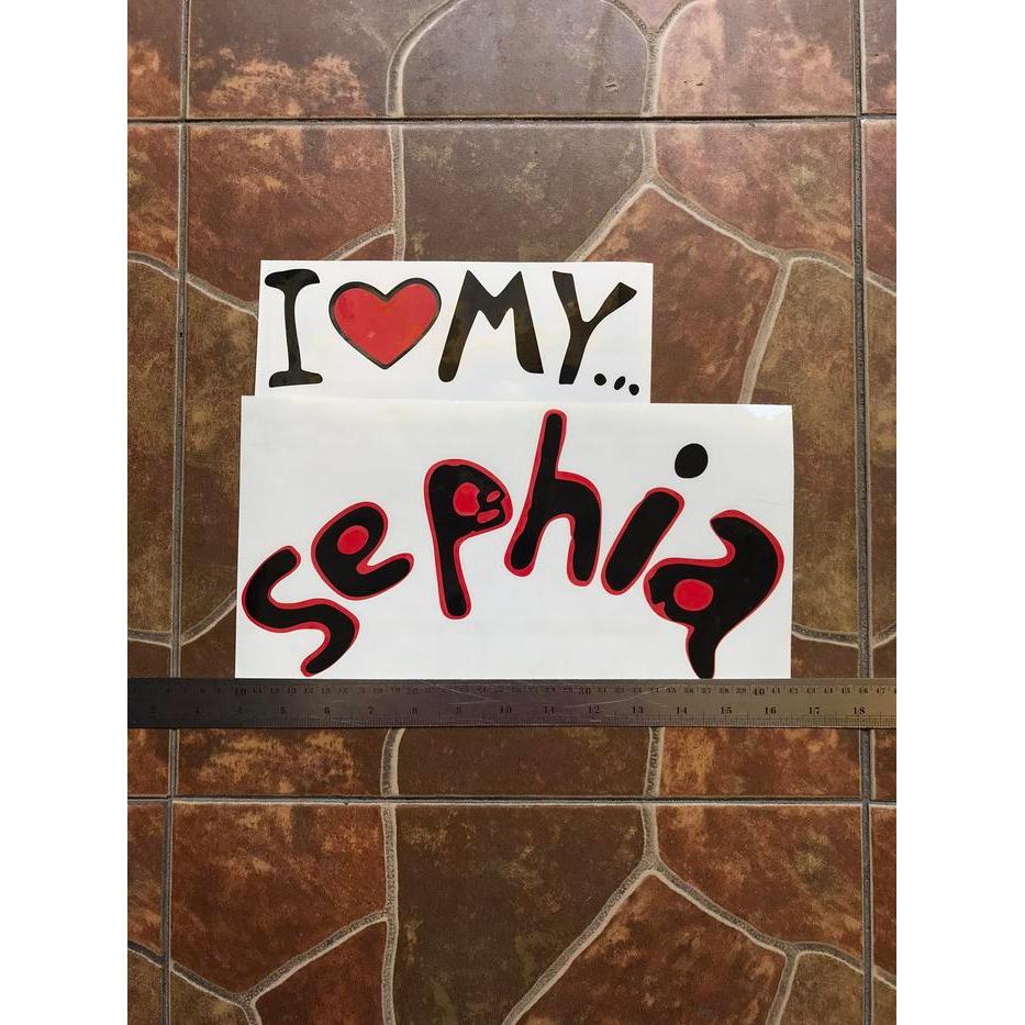 I Love My Sephia Sticker Body Gitar Fender Telecaster Eross Candra So7