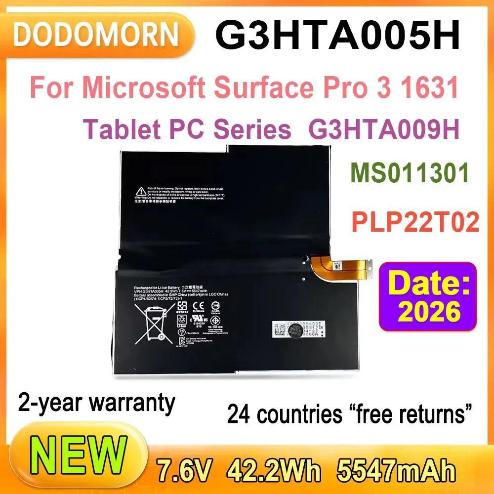 New G3HTA005H Laptop Battery For Microsoft Surface Pro 3 1631 Tablet PC Series G3HTA009H MS011301-PL