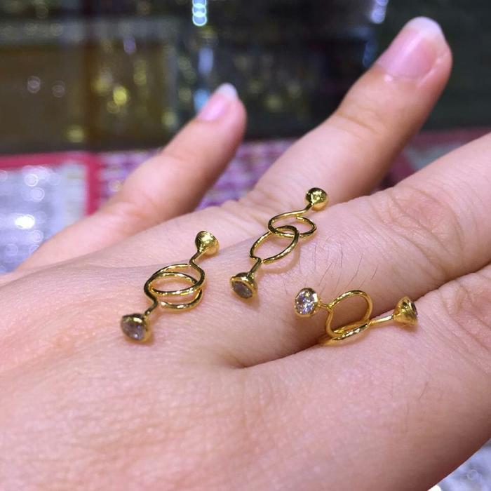 anting bayi/anak toge mata 1 emas