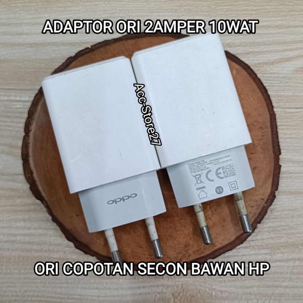 Adaptor Batok ORI Opo 2Amper 10Wat Copotan Bawan HP Second ORI 100%