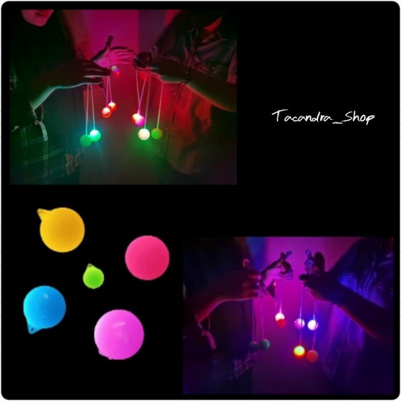 Mainan LED Viral Latto Latto Lampu Untuk Anak - Anak Dewasa / Mainan Viral Tek Tek Lato Lato LED / M