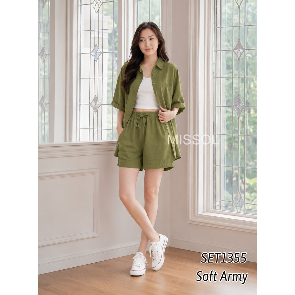Setelan Oversized Linen Premium - One Set Linen - SET1355