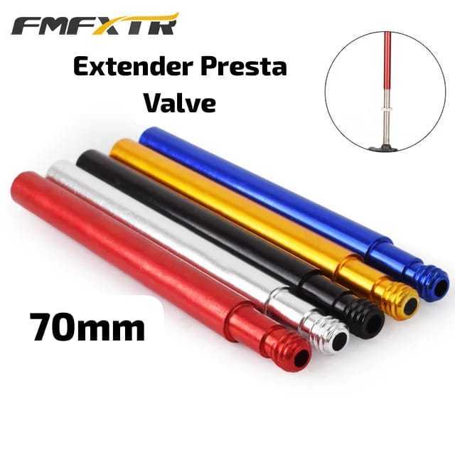 Foto Extender Sambungan Pentil Presta 70 mm Alloy Adaptor Peninggi Cop Presta Valve Sepeda