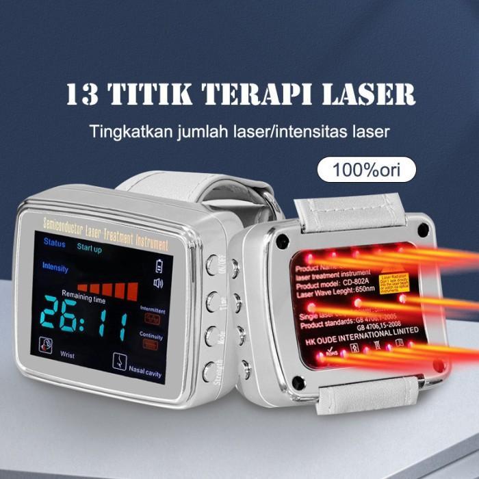 Laser Therapy Watch Jam Terapi Laser 15 Titik Fisioterapi Portable Alat Perawatan Kesehatan