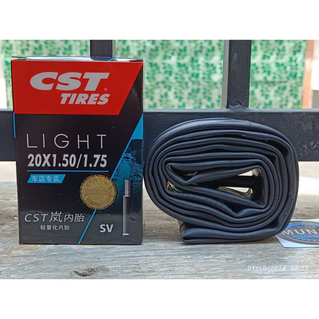 Foto Ban Dalam CST Inner Tire 20 x 1.50/1.75 Pentil Schrader Besar Motor valve SV Premium Butyl Rubber sepeda