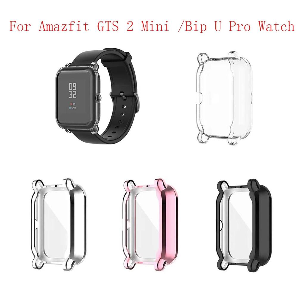 Screen Protector Case For Amazfit GTS 2 Mini /Bip U Pro Wat, Colorful Protector TPU Case Cover For A