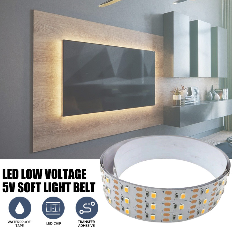 Lampu Dekorasi Cermin, Lampu Suasana LED Tegangan Rendah 5V, Lampu Strip Lembut, Lampu Strip yang Da