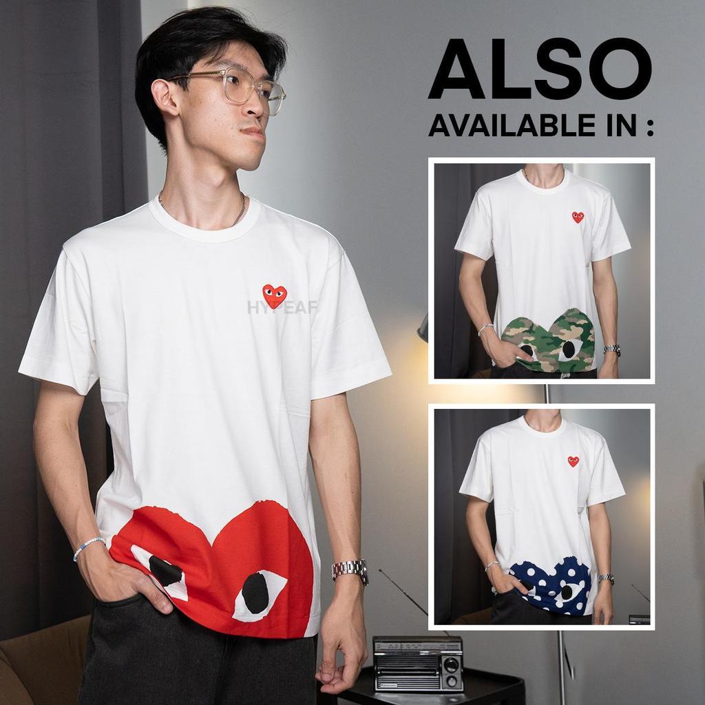 CDG Comme des Garcons PLAY Play Edge Heart Tshirt Tee Baju Kaos Original
