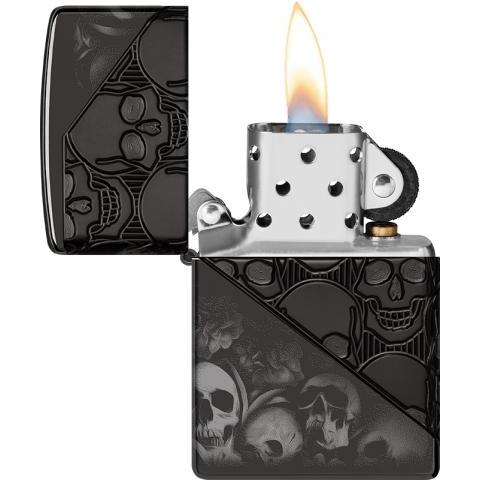 Zippo Original 46751 Skull Collage Deep Carve Armor