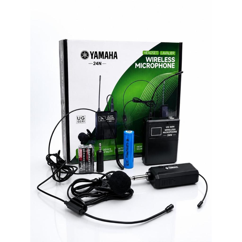 YAMAHA MIC CLIP ON BANDO WIRELESS TANPA KABEL, MICROPHONE JEPIT UG-24N UG SERIES , BANDO , JARAK 50 
