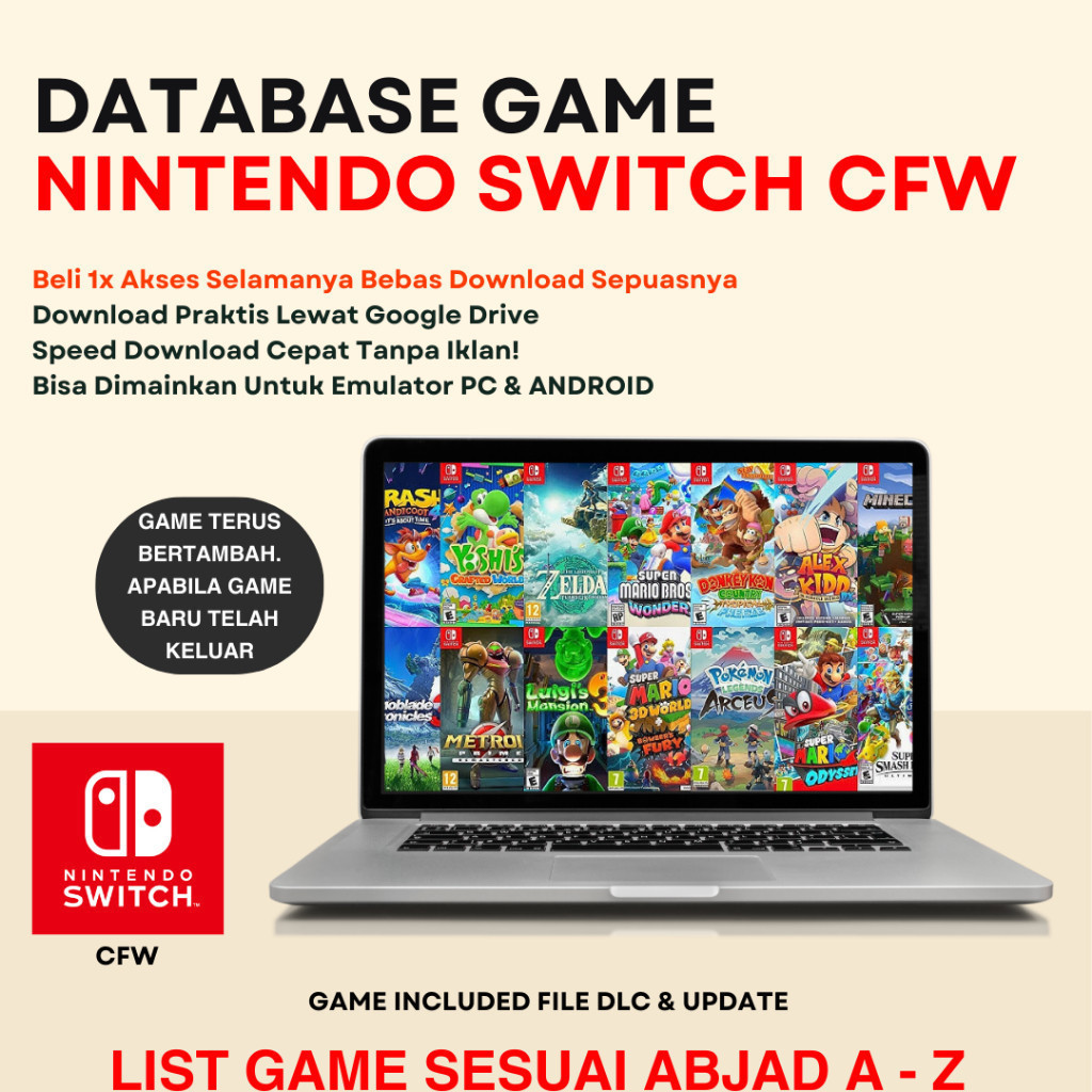 DATABASE LINK DOWNLOAD NINTENDO SWITCH GAME CFW BISA EMULATOR