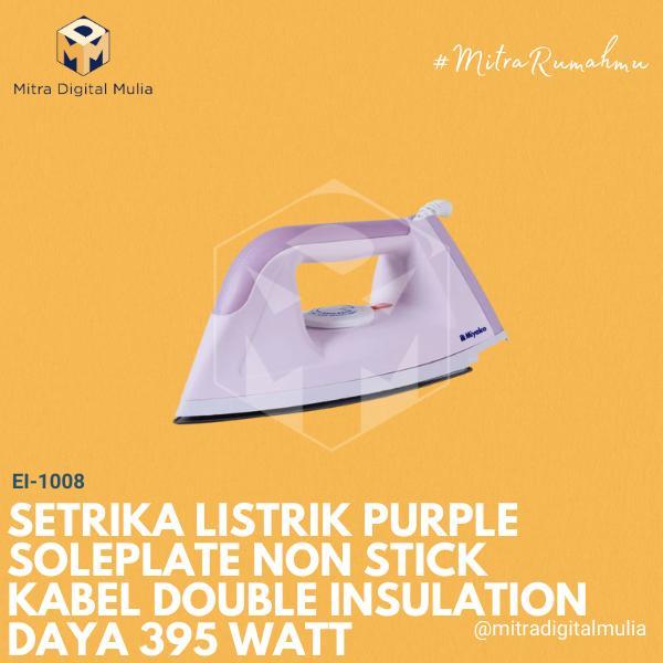 Miyako EI1008M Setrika Listrik 395W Alas Anti Lengket Soleplate Non Stick Lapisan Teflon Pelindung K