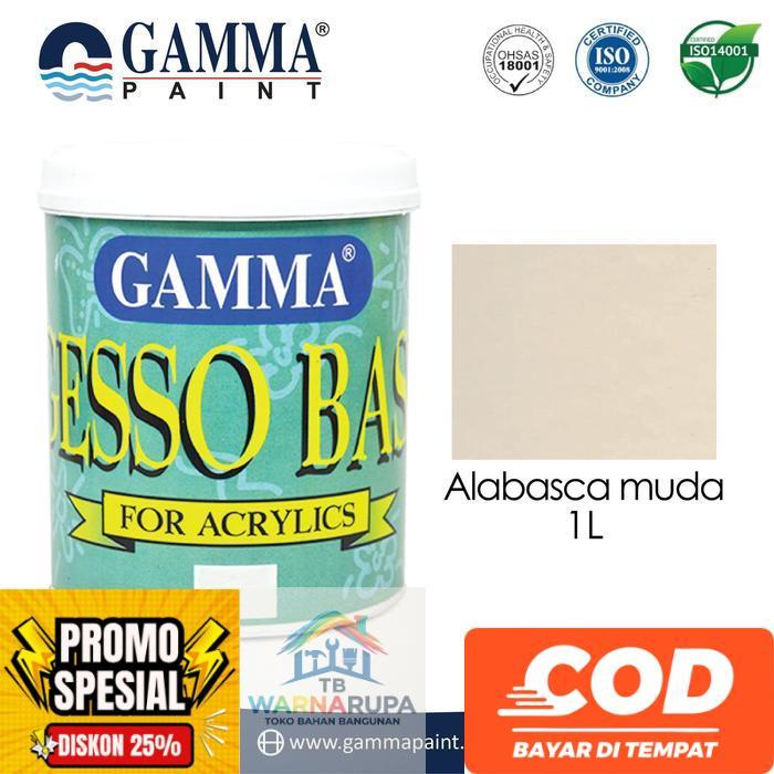 Gamma GESSO BASE - ALABASCA MUDA - Cat Tembok Semi Gloss 1L