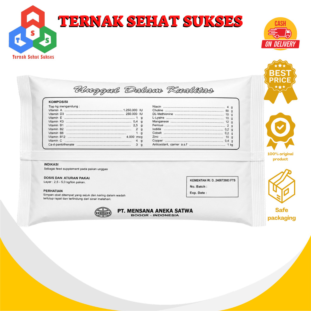 MASAMIX SUPER 1KG Premix ayam Petelur vitamin pemacu produksi telur
