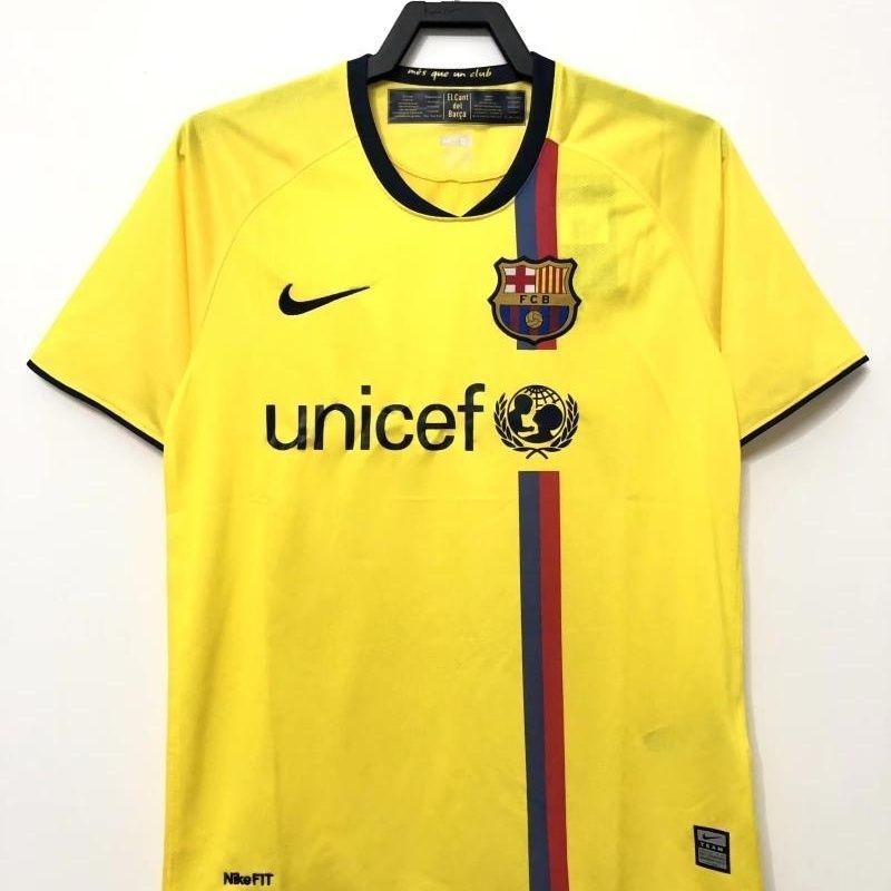 2008-09 Barcelona Away Retro Jersey Lengan Pendek