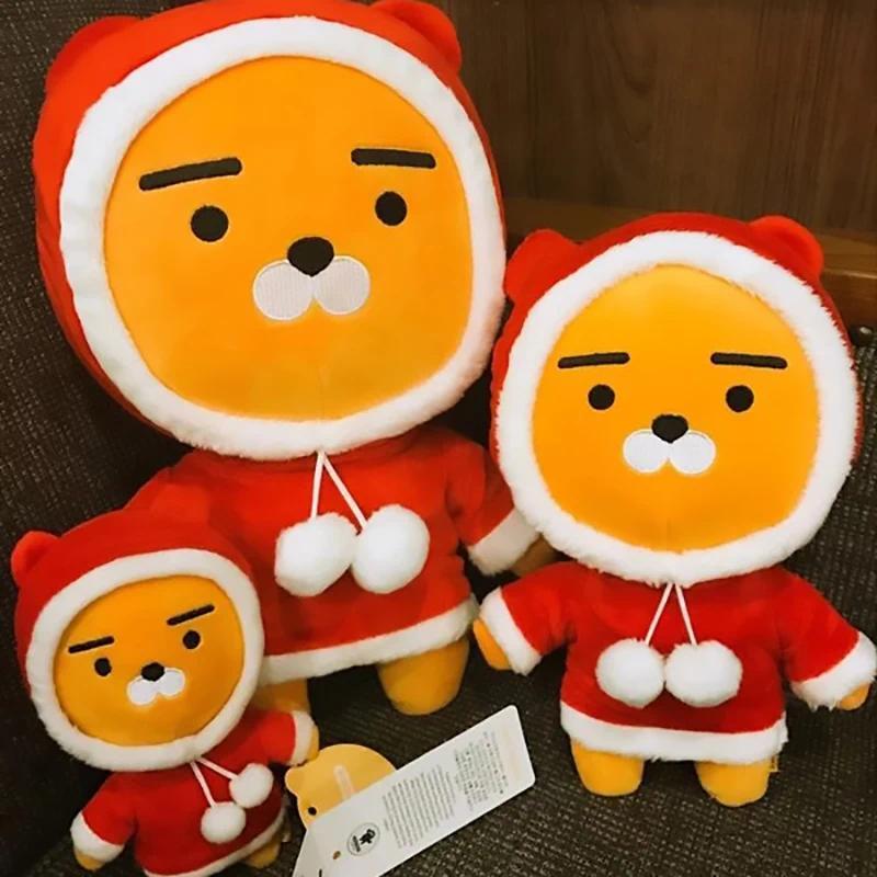 4 Styles Kakao Hoodie Plush Toys  RYAN Stuffed Doll Cute Kakao Lion Pendent Xmas Room Decor Gift For