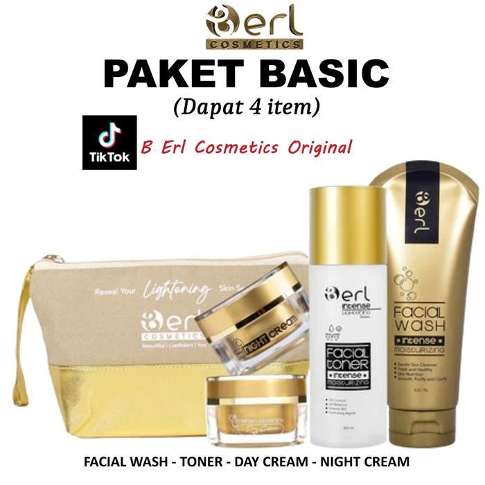 PROMO B Erl Cosmetics Skincare Original BPOM l Aman bumil / Busui Paket Series Pouch Facial Lighteni