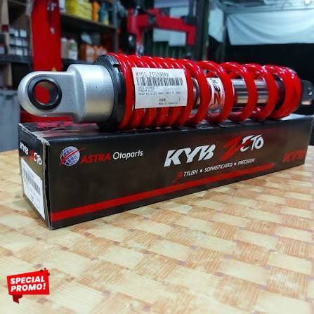 SHOCK BELAKANG KYB OZ SERIES HEAVY DUTY KYOS OZ71102M RED (ALL MATIC 320MM, VARIO, BEAT FI, SCOOPY)