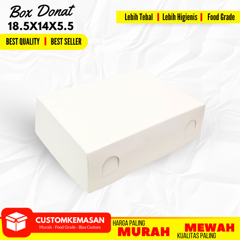 Box Donat Mini isi 6 | Dus Donat Mini | Dus Donat 18.5x14x5.5 cm