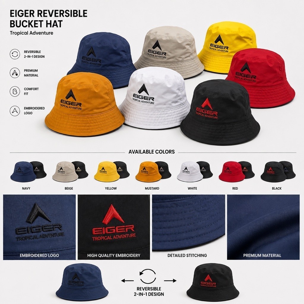 COD bucket hat /bucket traking / bucket cewek cowok / bucket bordil bolak balik | D13